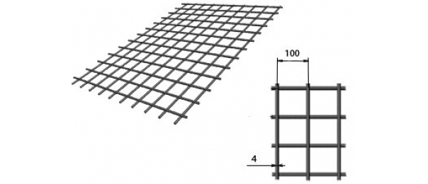 Сетка сварная (дорожная) 100х100х4мм 1,5х2м купить с доставкой в Богатищево
