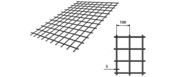 Сетка сварная (дорожная) 100х100х5мм 1,5х2м купить с доставкой в Богатищево